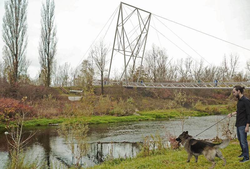 Vizualizace nové lávky přes Ostravici.