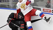 Mistrovství světa hokejistů do 20 let, finále: Rusko - Kanada, 5. ledna 2020 v Ostravě. Na snímku (zleva) Ty Smith a Alexander Khovanov.
