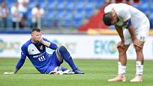 Nadstavba první fotbalové ligy, kvalifikační utkání o Evropskou ligu: FC Baník Ostrava - FK Mladá Boleslav, 1. června 2019 v Ostravě. Na snímku (zleva) Jan Laštůvka a Milan Baroš.