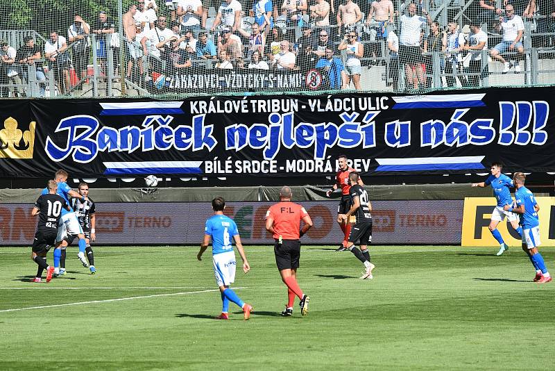 Fotbalová FORTUNA:LIGA Dynamo České Budějovice - Baník Ostrava. Fanoušci Baníku.