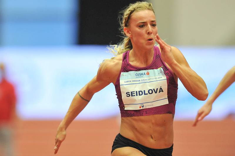 Mezinárodní halový atletický mítink EEA Czech Indoor Gala 25. ledna 2018 v Ostravě. Seidlová.