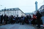 Demonstrace 5. března 2018 v Ostravě proti zvolení Zdeňka Ondráčka (KSČM) do čela parlamentní komise pro dohled nad Generální inspekcí bezpečnostních sborů.