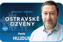 Hostem podcastu Ostravské ozvěny byl starosta obvodu Mariánských hory a Hulváky Patrik Hujdus, moderuje redaktorka Deníku Martina Klíšťová, 12. února 2024, Ostrava.