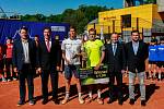 Finále Prosperita Open 2018, na snímku vlevo Chorvat Nino Serdarusic, vpravo Belgičan Arthur De Greef