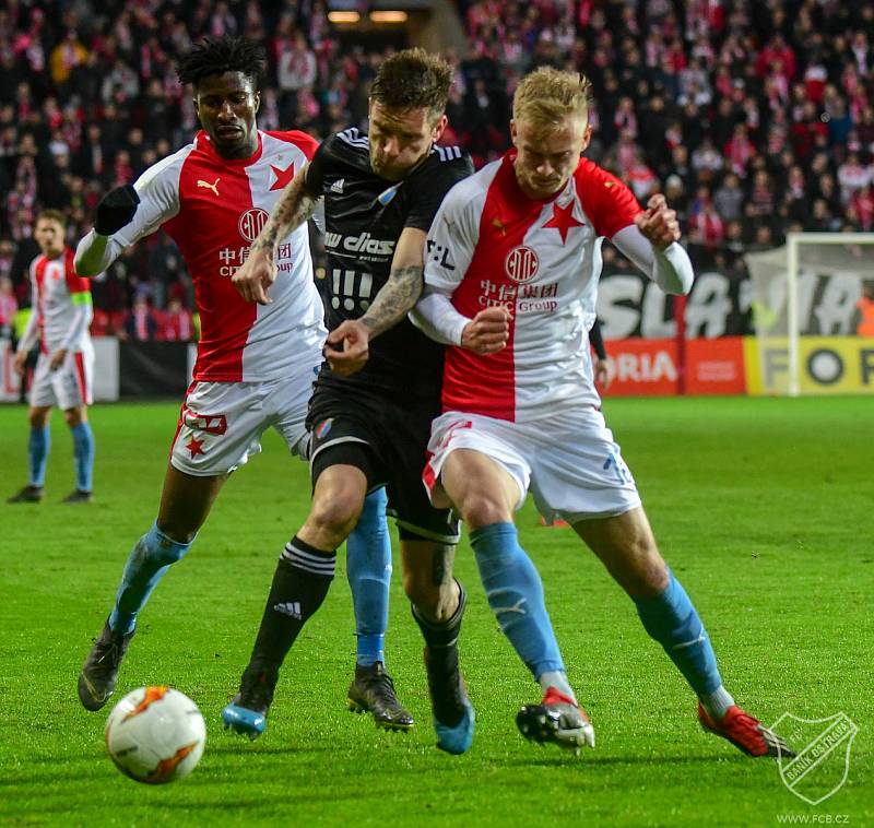 24. kolo FORTUNA:LIGA, SK Slavia Praha - FC Baník Ostrava,10. března 2019 v Praze.