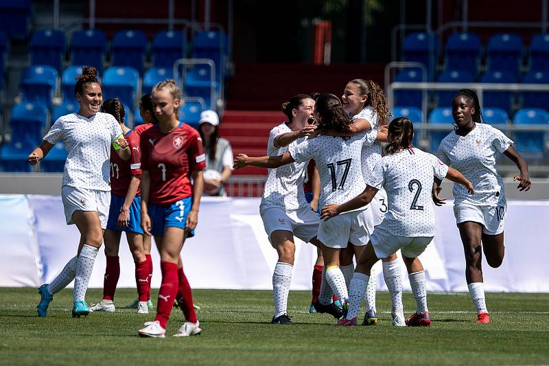 Mistrovství Evropy ve fotbale žen U19 - Česká Republika - Francie, 27. června 2022 v Ostravě. Radost Francie.