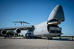 Přílet amerického transportní letoun Lockheed C-5M Super Galaxy, 18. září 2019 v Mošnově