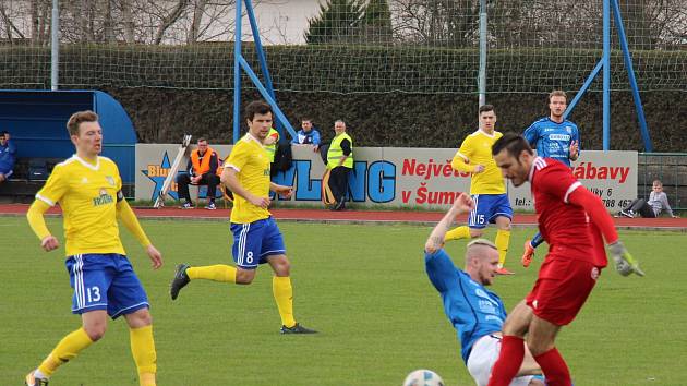 Šumperští fotbalisté na jaře poprvé přišli o body, doma remizovali s Břeclaví 1:1.