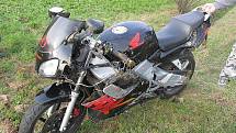 Nehoda motorkáře u Mohelnice