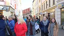 Výstražná studentská stávka v Šumperku ve čtvrtek 15. března.