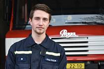 Dobrovolný hasič Filip Fister z Branné.