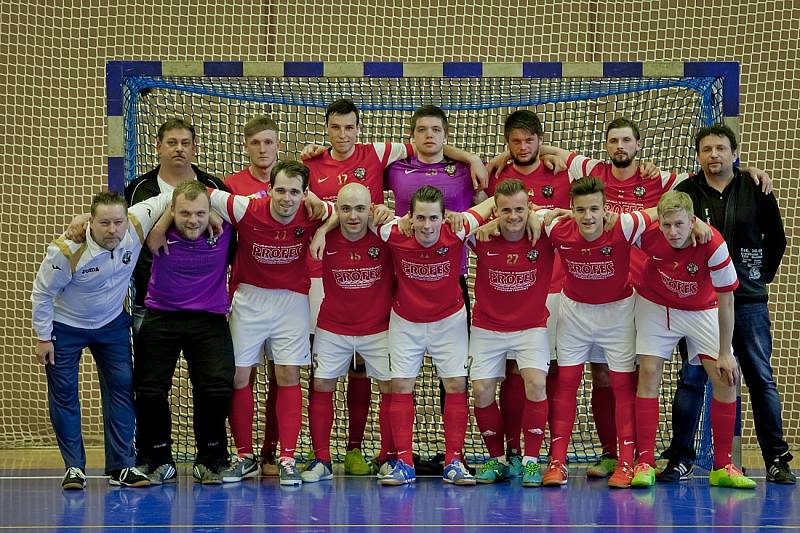 Zápas vítězů II. ligy ve futsalu: Gardenline Litoměřice - AC Gamaspol Jeseník 5:7, 15. dubna 2016.