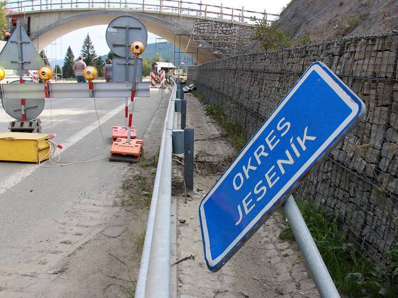 Rekonstrukce silnice na jižní straně Červenohorského sedla