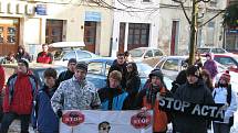 Šumperská demonstrace proti ACTA, sobota 11. února 2012