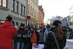 Šumperská demonstrace proti ACTA, sobota 11. února 2012