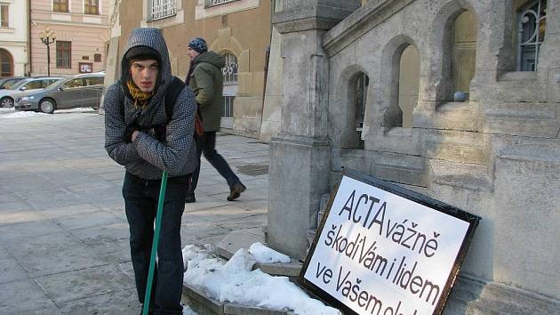 Šumperská demonstrace proti ACTA, sobota 11. února 2012