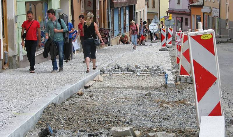 Rekonstrukce Žižkovy ulice v centru Zábřehu.