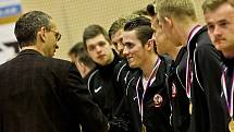 Zápas vítězů II. ligy ve futsalu: Gardenline Litoměřice - AC Gamaspol Jeseník 5:7, 15. dubna 2016.