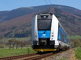 Elektrický vlak RegioPanter na trati mezi Šumperkem a Kouty nad Desnou