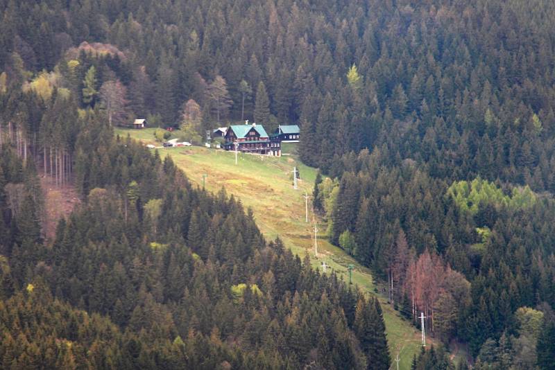 Rozhledna Stříbrná Twiggy mezi Hynčicemi pod Sušinou a Stříbrnicemi na Šumpersku.