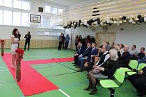 Slavnostní otevření rekonstruované tělocvičny na zemědělské škole v Šumperku.