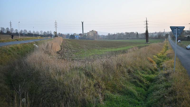 Lokalita, kde má vzniknout čtvrť nazvaná Šumperské vinohrady.