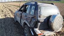 Nehoda opilého řidiče Suzuki Vitara u Újezdu na Mohelnicku