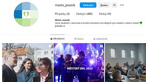 Instagramový profil města Jeseník