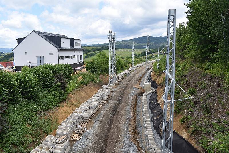 Rekonstrukce trati mezi Šumperkem a Uničovem, stav 21. června 2022