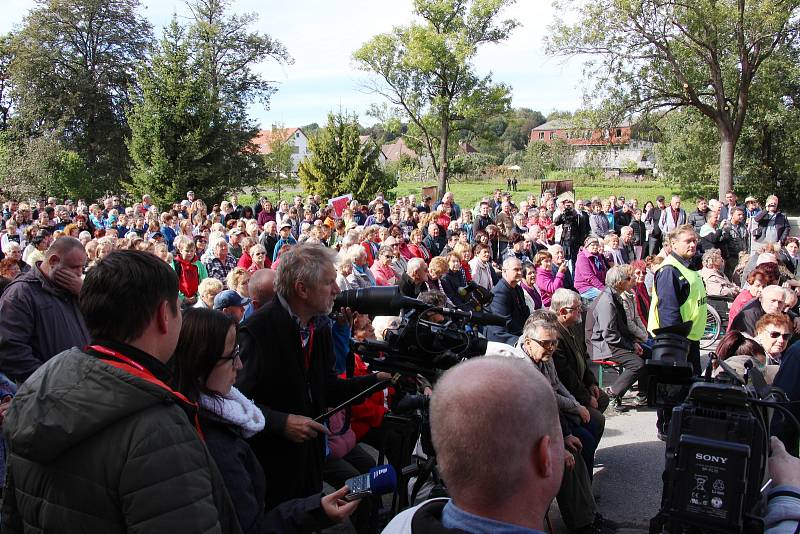 Prezident Miloš Zeman na návštěvě Mikulovic na Jesenicku