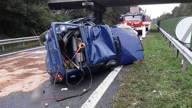 Nehoda na D35 u Loštic, 19. září 2022