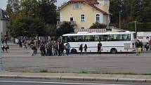 Autobusové nádraží v Šumperku v roce 2018