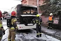 Požár autobusu ve Zlatých Horách, 5. února 2024