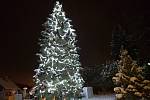 Vánoční strom v Brníčku na Zábřežsku.