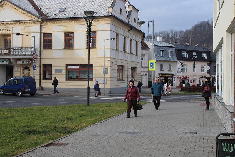 Současná podoba křižovatky u hotelu Praděd