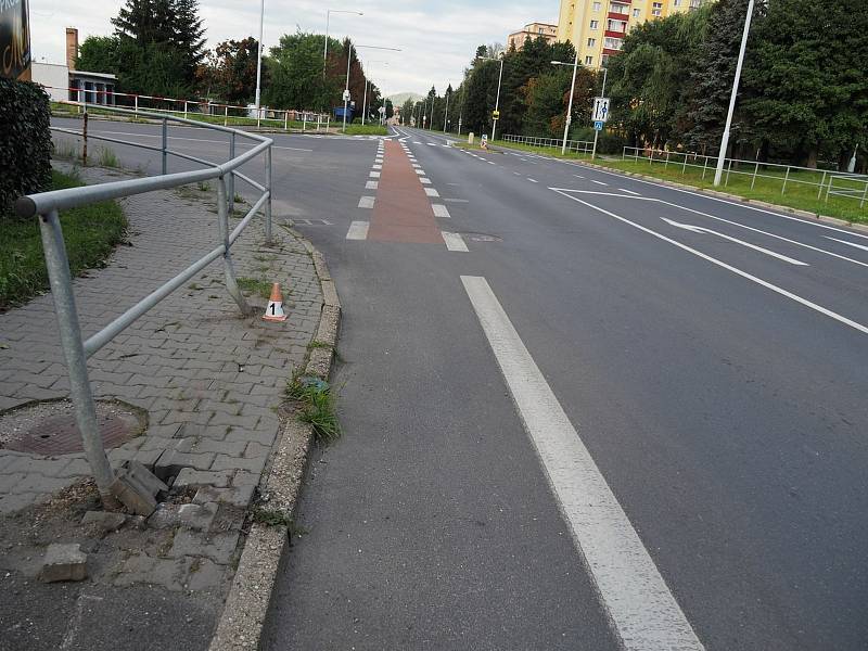 Havárie ve středu 26. srpna v Šumperku.