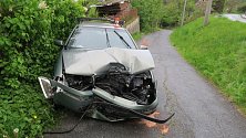Nehoda řidičky octavie ve Zborově, 14. května 2023