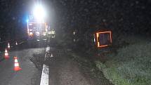 Nehoda kamionu v Mohelnickém kopci v noci na 26. 5. 2022