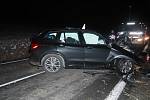 Nehoda BMW u Štítů - 11. 1. 2022