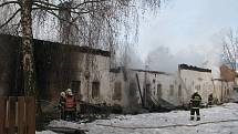 Požár dřevařské firmy v Mostkově
