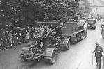 TĚŽKÁ TECHNIKA. Německá vojska při obsazování československého pohraničí demonstrovala svoji sílu. I do Šumperku tehdy vjela těžká technika.