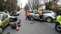 Nehoda v ulici 8. května v Šumperku.