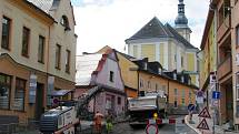 Rekonstrukce Žižkovy ulice v centru Zábřehu.