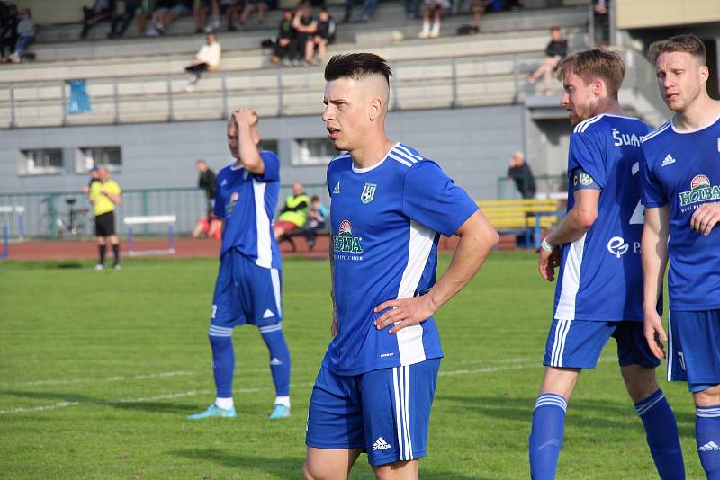 V divizním krajském derby se radují fotbalisté Šumperku, doma těsně porazili 1. HFK Olomouc.