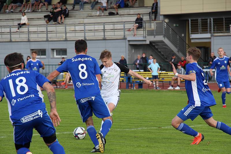 V divizním krajském derby se radují fotbalisté Šumperku, doma těsně porazili 1. HFK Olomouc.