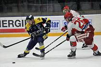 Hokejové derby mezi Šumperkem a Prostějovem musely i potřetí v sezóně rozhodnout až samostatné nájezdy