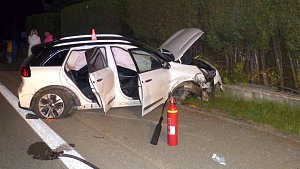 Havárie 18leté řidičky v obci Lipová-lázně, 27. března 2024