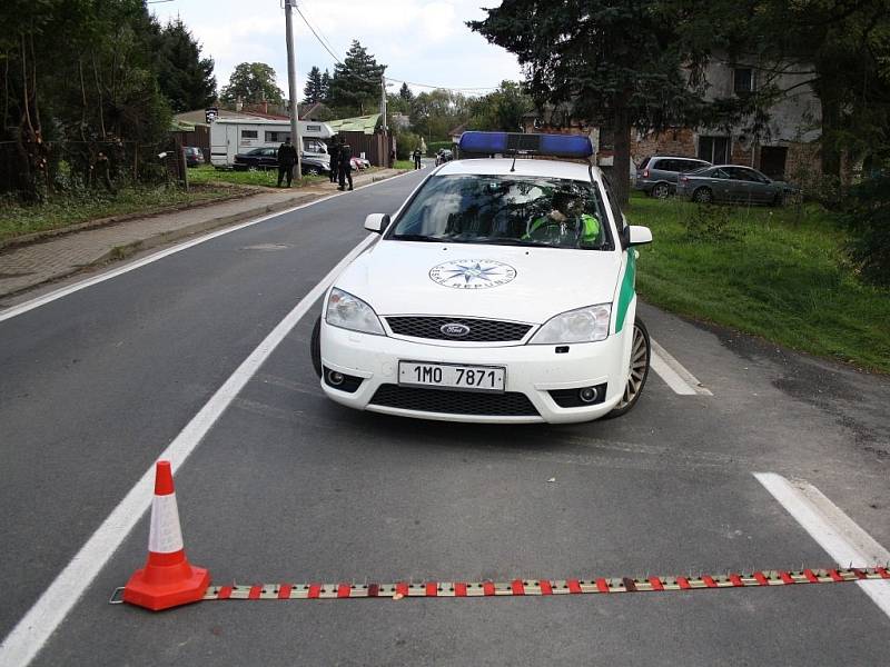 Policejní kontroly mezi Hrabišínem a Libinou v sobotu 27. září.