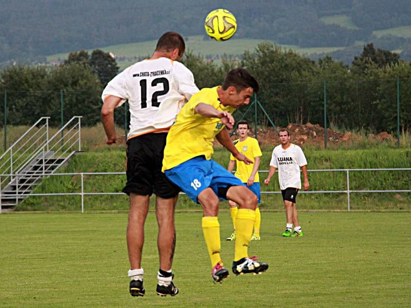 Šumperk (ve žlutém) proti Rapotínu