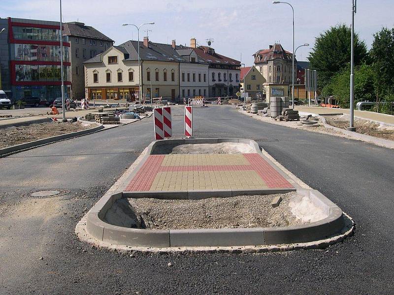 Aktuální stav ulice Jiřího z Poděbrad v Šumperku